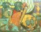 Gittare und Artischocke (2002) Franz Graw - Franz Graw - Ãl auf Leinwand - Sonstiges - 