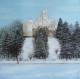 Winteridylle:das Schloss und der gefrorene See Winteridylle:das Schloss und der gefrorene See