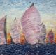 Segel 6 - Alexander Majer - Acryl auf Leinwand - - Segel 6 - Alexander Majer - Acryl auf Leinwand - -