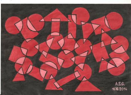 Geometrie rot - Annegret Sigrid Gick - Array auf Array - Array - Array Geometrie rot - Annegret Sigrid Gick - Array auf Array - Array - Array