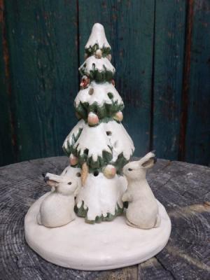 Weihnachtsbaum mit Schneehasen - Anna Kirsche - Array auf - Array - Weihnachtsbaum mit Schneehasen - Anna Kirsche - Array auf - Array -